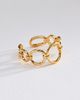 By Anthropologie Metal Chainlink Ring - 1