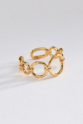By Anthropologie Metal Chainlink Ring