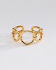 By Anthropologie Metal Chainlink Ring - 2