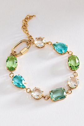By Anthropologie Mixed Crystal Bracelet
