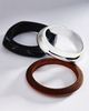 By Anthropologie Mixed Material Bangles, Set of 3 - 1