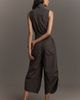 By Anthropologie Mixed Media Vest Jumpsuit - 2