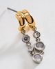By Anthropologie Mixed Metal Bezel Drop Earrings - 2