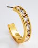 By Anthropologie Mixed Stone Bezel Hoop Earrings - 2
