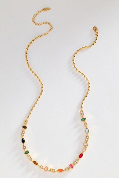 By Anthropologie Mixed Up Gemstone Necklace