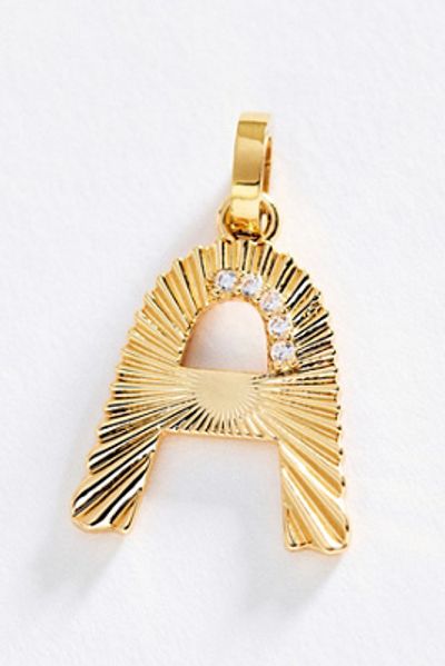 By Anthropologie Mono Bar Fluted Initial Charm