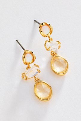 By Anthropologie Multi-Stone Drop Earrings