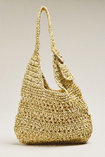By Anthropologie Nikki Raffia Buckle Bag