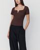 By Anthropologie Notched Square Neck Top - 1