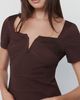 By Anthropologie Notched Square Neck Top - 3
