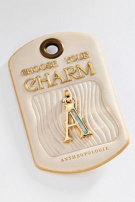 By Anthropologie Opal Pendant Initial Charm