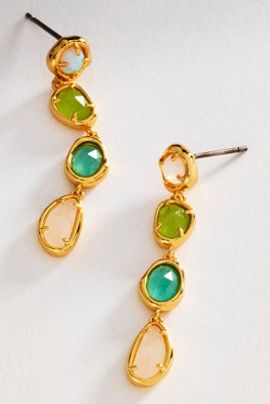 By Anthropologie Organic Stone Drop Earrings