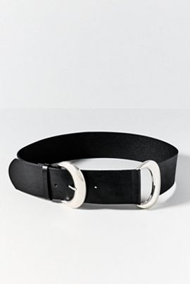 By Anthropologie Oval Double-Buckle Belt