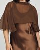 By Anthropologie Overlay Cape Slip Dress - 5