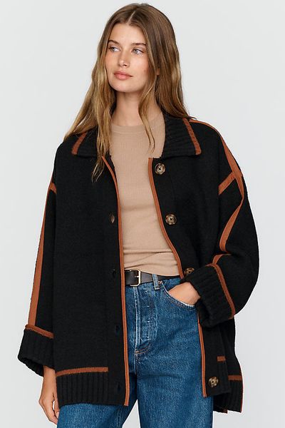 By Anthropologie Oversized Collared Cardigan