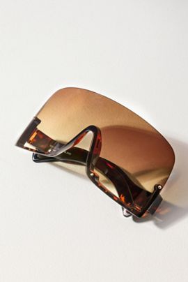 By Anthropologie Oversized Wraparound Shield Sunglasses