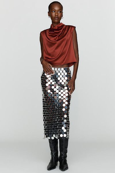 By Anthropologie Paillette Sequin Pencil Skirt