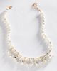By Anthropologie Pearl & Crystal Fan Necklace - 1
