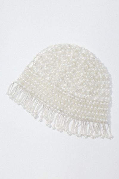 By Anthropologie Pearl Beaded Skull Cap