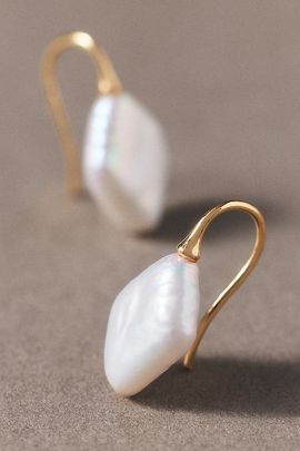 By Anthropologie Pearl French Hook Earrings