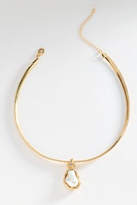 By Anthropologie Pearl Pendant Statement Necklace