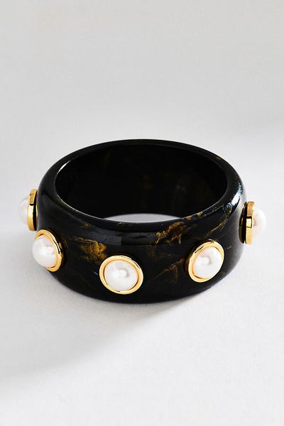 By Anthropologie Pearl Stud Bangle