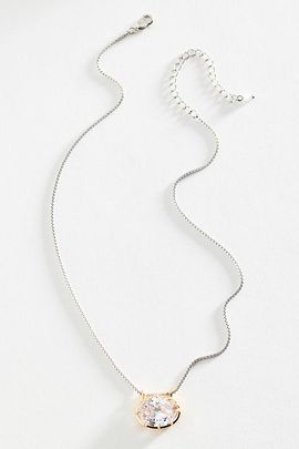 By Anthropologie Pendant Necklace With Oval Crystal