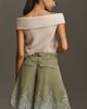 By Anthropologie Pleated Lace-Hem Knee-Length Shorts - 3