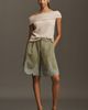 By Anthropologie Pleated Lace-Hem Knee-Length Shorts - 4