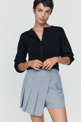 By Anthropologie Pleated Wrap Skort
