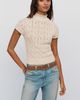 By Anthropologie Pointelle Short-Sleeve Sweater - 1