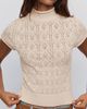 By Anthropologie Pointelle Short-Sleeve Sweater - 3