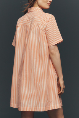 the pollie short-sleeve swing tunic mini dress: embroidered edition TROPICAL DRESS – Willow St. Boutique main image 0