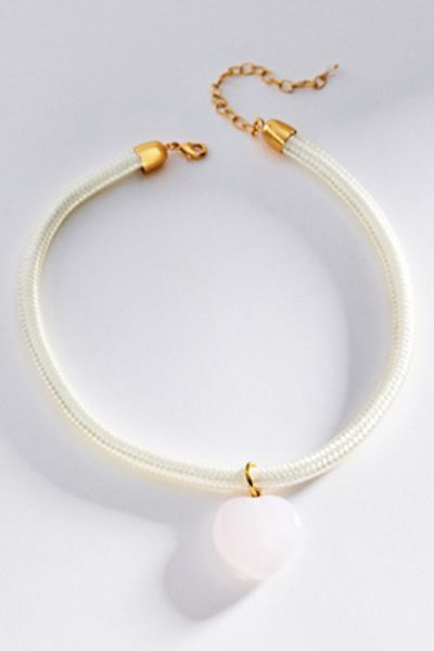 By Anthropologie Puff Heart Corded Necklace