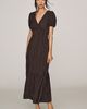 By Anthropologie Puff Sleeve Waisted Maxi Dress - 1