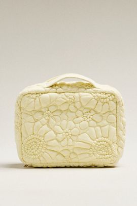 By Anthropologie Quilted Floral Hanging Cosmetic Bag