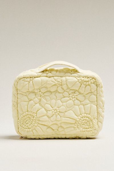By Anthropologie Quilted Floral Hanging Cosmetic Bag