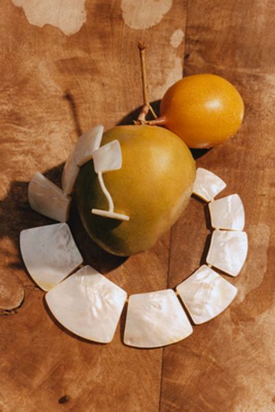 By Anthropologie Rawbar Pearl Statement Necklace