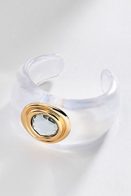 By Anthropologie Resin Bezel Cuff