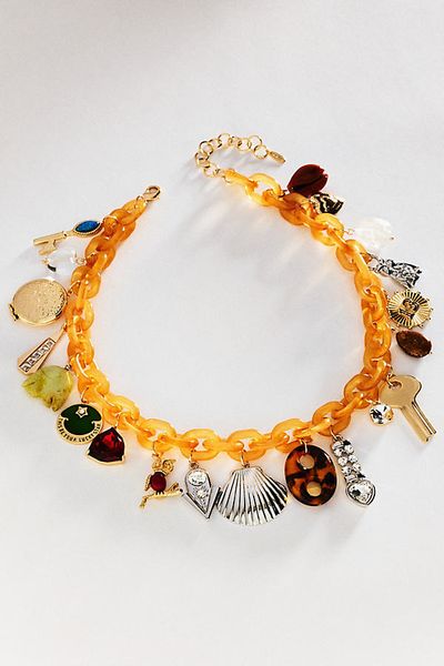 By Anthropologie Resin Charm Link Necklace