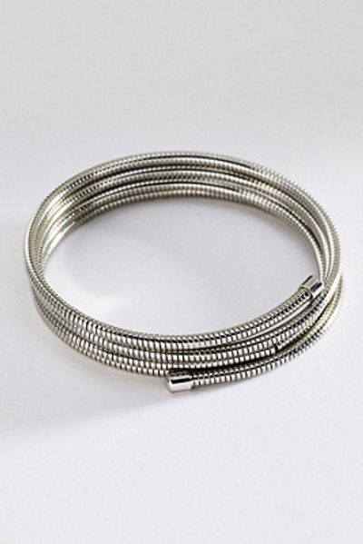By Anthropologie Ribbed Metal Wrap Bracelet