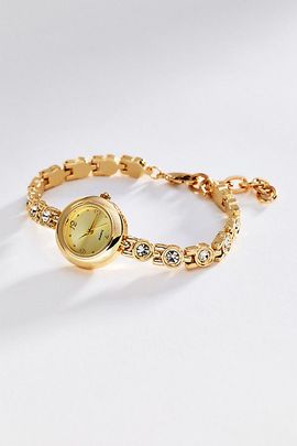 By Anthropologie Round Pavé Bracelet Watch