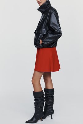 By Anthropologie Ruched Kitten-Heel Tall Boots