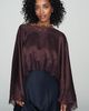 By Anthropologie Satin Lace Poncho Top - 1