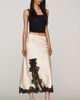 By Anthropologie Satin Lace Skirt - 1