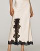 By Anthropologie Satin Lace Skirt - 2