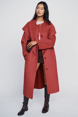 By Anthropologie Scarf Coat Jacket