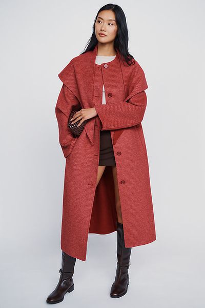 By Anthropologie Scarf Coat Jacket