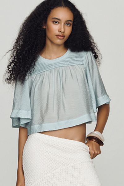 By Anthropologie Seamed Yoke Top