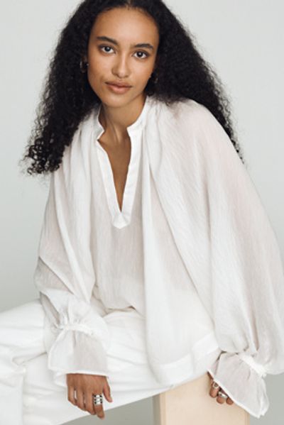 By Anthropologie Semi-Sheer Swing Blouse